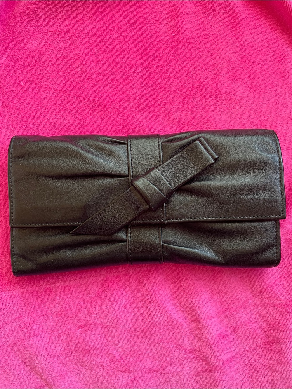 Mint Auth.Furla wallet Stunning with Fancy Bow Tie